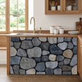 thumbnail image 5 of Rustic Stone Wall Cabinet Curtains for Shelves, Farmhouse Natural Country Art Privacy Curtain for Closet Self Adhesive, Dust-Proof Drapes for Closet Storage Room Classroom Doorway, 32"W x 55"L, 5 of 9