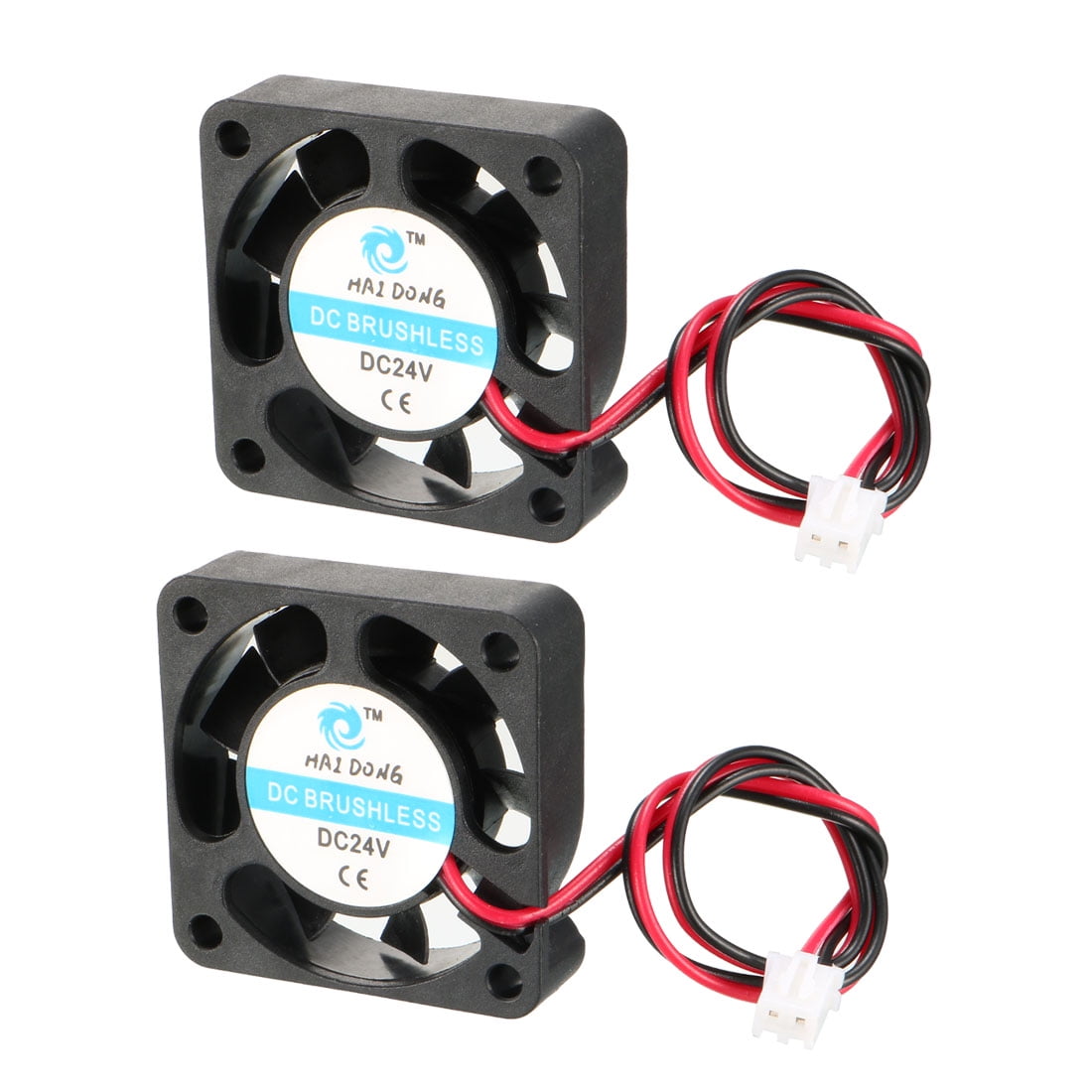 2Pcs DC 24V 0.06A Brushless Cooler Cooling Extractor Fan 24V 40x40x10mm