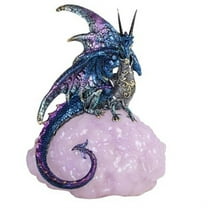 Blue Dragon on Purple Cloud Figurine 6.25 Inches High