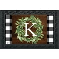 thumbnail image 2 of Briarwood Lane Wreath Monogram Letter K Doormat, 2 of 4