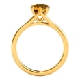 thumbnail image 3 of Mauli Jewels Women’s 2.00 Ctw Round Champagne Moissanite Solitaire Ring in 14K Yellow Gold Lab Created Engagement Ring, Promise Ring, 3 of 9