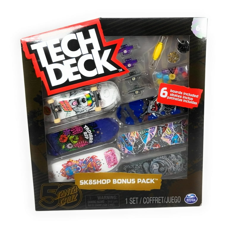 Tech Deck Minipatinetas Paquete con 6 piezas Santa Cruz - Peach