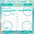 thumbnail image 3 of Repuestos para agenda Journaltastic 2025, semanales y mensuales, tamaño A5, color verde, 3 of 9