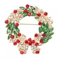 thumbnail image 4 of Accessoire Vêtements Forme Ronde Broche de Mode Strass, Broche de Style de Noël, pour Copines Femmes Filles Amis, 4 of 8