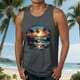 thumbnail image 2 of Casual Tops de Verano de la Moda de los Hombres sin Mangas Impreso Cuello Redondo, Camisa Ligera Y Cómoda para Diario, 2 of 5
