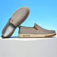 thumbnail image 3 of CANEMON Men's Canvas Slip-On Loafers, LY553, Khaki, US 9.5, 3 of 9
