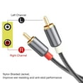 thumbnail image 4 of Tianle 2RCA Audio Cable, 1m Phono to Phono Cable 2RCA Male to 2RCA Male Hi-Fi Audio Lead Compatible With Speaker Amplifier DJ Controller Home Theater TV Soundbar, 4 of 6
