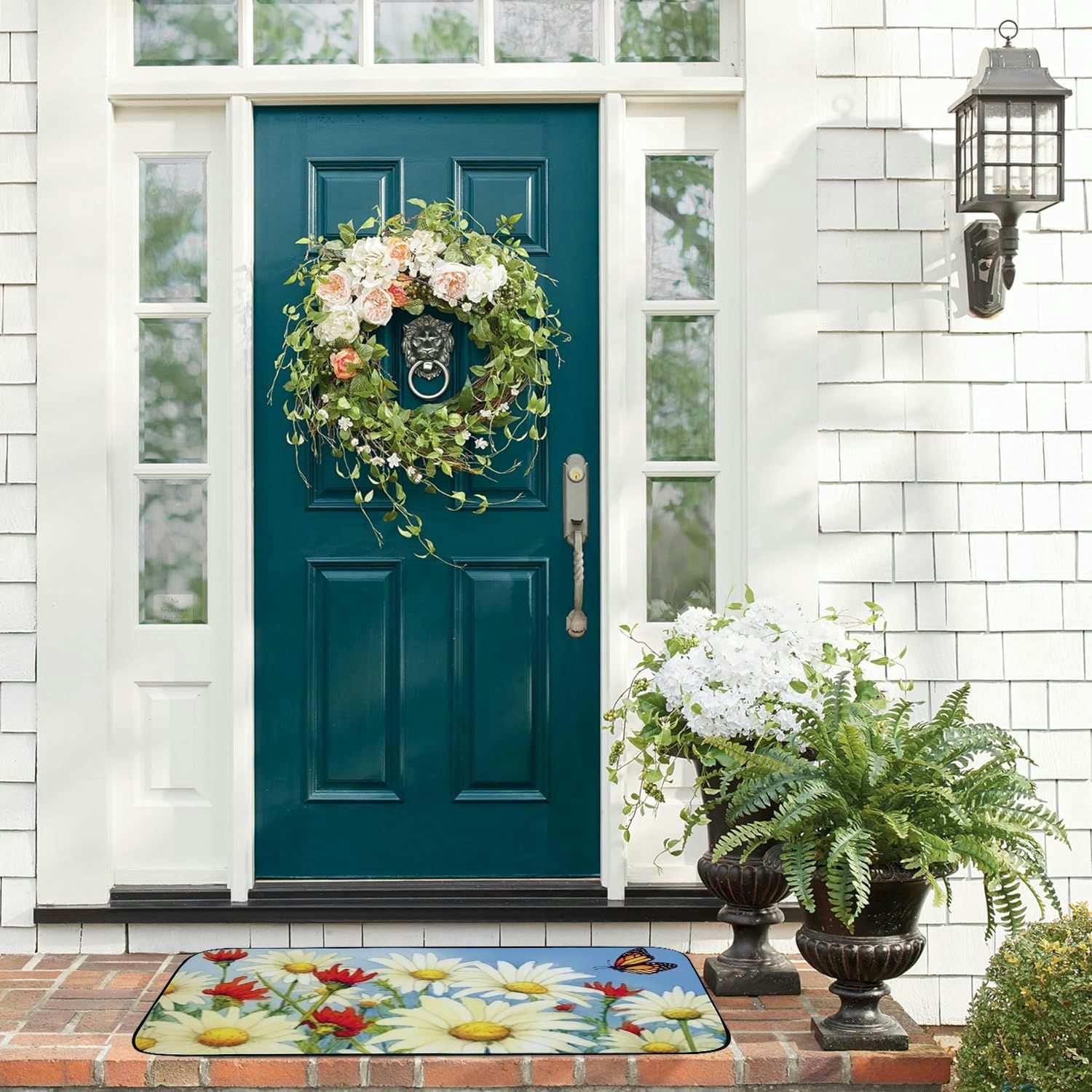 PHYHOO Decorative Door Mat, Door Mat with Non-Slip Rubber Backing, Easy Cleaning, Traps Dirt, Rug for Entry, Patio, Garage 19.68*47.24 in