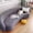 Dark Gray, variant on Stretch Semi-Circular Curved Sofa Cover, Jacquard Curved Couch Cover Non-Slip Modern Cloud Sectional Sofa Slipcover(Orange,4seat [ 92-118 inch])