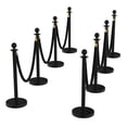 thumbnail image 1 of Garvee 12Pcs Crowd Control Stanchion, Silver Stanchion Posts Queue with 10pcs 5 ft Red Velvet Rope, Rope Barriers Crowd Control Barriers Queue Line for Theaters Parties Wedding Exhibition, 1 of 7