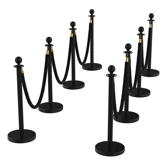 Garvee 12Pcs Crowd Control Stanchion, Silver Stanchion Posts Queue with 10pcs 5 ft Red Velvet Rope, Rope Barriers Crowd Control Barriers Queue Line for Theaters Parties Wedding Exhibition