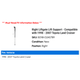 thumbnail image 2 of Right Liftgate Lift Support - Compatible with 1998 - 2007 Toyota Land Cruiser 1999 2000 2001 2002 2003 2004 2005 2006, 2 of 2