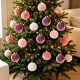 thumbnail image 5 of Christmas Tree Ornaments Velvet Balls, 15 Pack 2.4 Inch Shatterproof Neutral Hanging Ornaments for Christmas Xmas Decoration Indoor Holiday Decorations, 5 of 9
