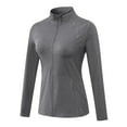 thumbnail image 7 of dazeni Women's Cropped Athletic Full Zip Jacket Long Sleeve Workout Running Jacket Slim Yoga Track Jacket with Pockets, 7 of 7