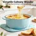 thumbnail image 4 of Olla holandesa Umite Chef de hierro fundido esmaltado, 6 qt, azul, 4 of 9