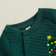 thumbnail image 6 of WIBACKER 0-6M Newborn Baby Boy Christmas Tree Romper Infant Girl Fall Winter Outfits Cotton Button Jumpsuits, 6 of 7