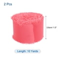 thumbnail image 2 of Unique Bargains Chiffon Ribbon 1.5' x 10 Yard, Handmade Fringe Ribbon, Pink Silk Ribbon for Wedding, Gift Wrapping, 2pcs, 2 of 5