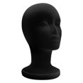 thumbnail image 4 of Tête de Modèle en Mousse Floquée Noire, 4 of 5