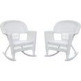 thumbnail image 2 of Jeco Wicker Rocking Chair, Solid White (Set of 2), 2 of 5