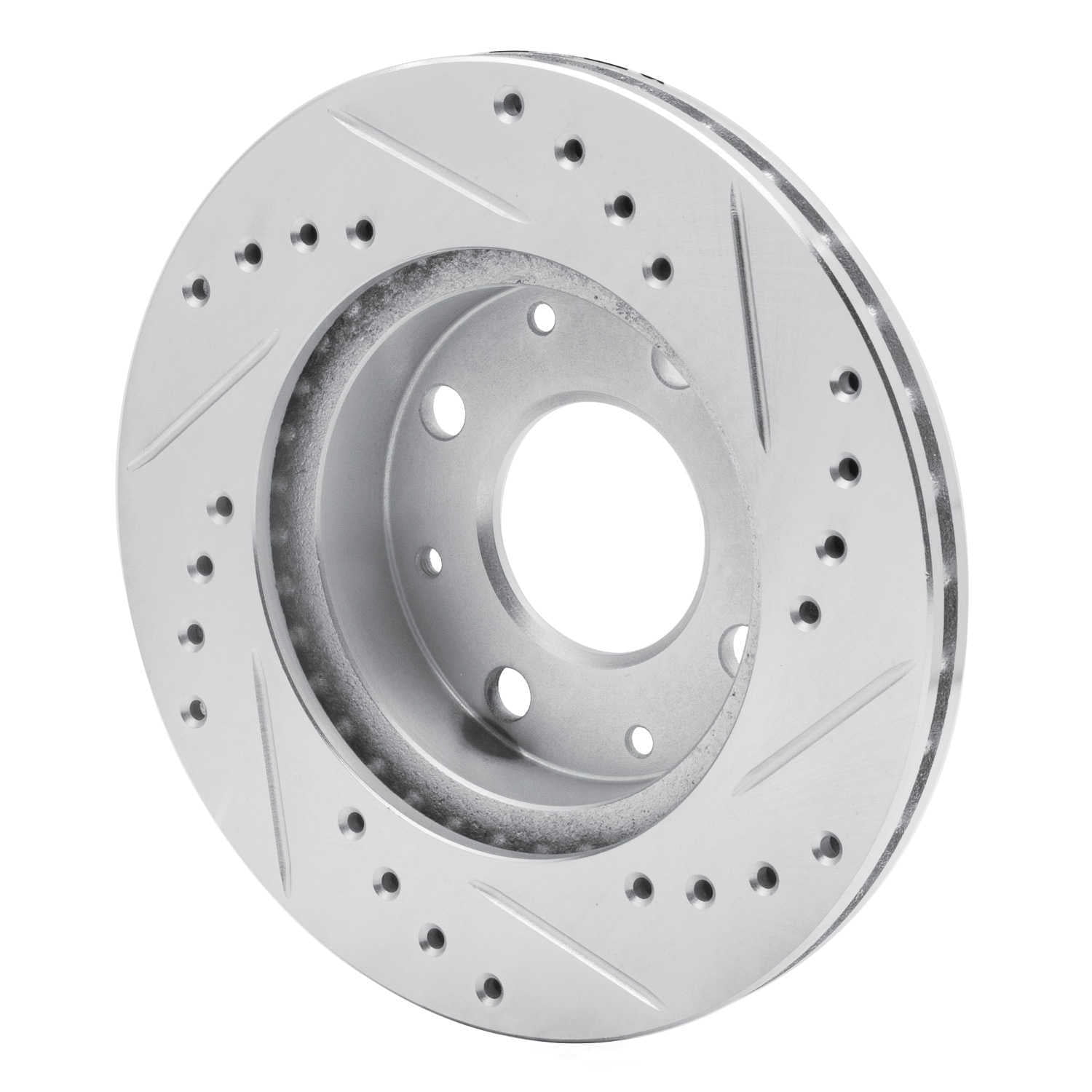 Dynamic Friction Company 631-59005L DFC Brake Rotor - Drilled And Slotted - Silver