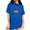 Blue, variant on Women's Mellow Heart Dawn Ray Cross Sacred Sunrise Redeeming Faith Saying Graphic Short Sleeve Crewneck Grey Tops