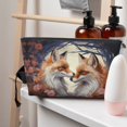 thumbnail image 5 of Makeup Bag - Romantic Pink Flower Fox Cosmetic Bag Portable Travel Toiletry Bag for Women Small Make Up Organizer Bag Zipper Pouch Travel Essentials, 5 of 8