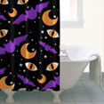 thumbnail image 4 of Halloween Bat Moon Eye Pattern Shower Curtain 36"x72" ,Bathroom Decorative Shower Curtains Set with 12 Hooks,Modern Waterproof Washable Shower Curtain, 4 of 6