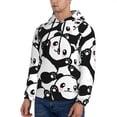 thumbnail image 2 of Bingfone Seamless Pattern Cute Panda Men'S Drawstring Hoodie Long Sleeve Pocket Sweatshirts-4x-Large, 2 of 9