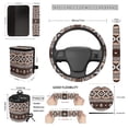 thumbnail image 5 of Uorisanigo Southwest Aztec Car Seat Covers Set for Women,Auto Seat Cover Includes Wheel Cover Protector Seat Belt Pad Trash Bin Air Outlet Bag Coasters Rearview Cover Keychain,15 pcs, 5 of 7