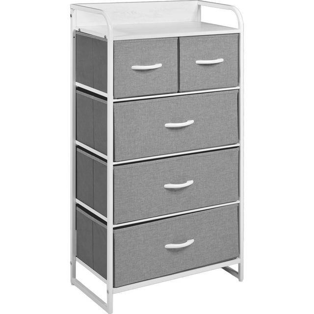 Organizador Tela Comoda 5 Cajones Buro Moderno Gris