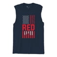 thumbnail image 5 of Remember Everyone Deployed Muscle Shirt Until They All Come Home RED Friday Military US Flag American Patriot Men's, 5 of 7