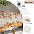 thumbnail image 3 of Thanksgiving Orange Fall Round Tablecloth for 36-44 Inch Tables,Fitted Table Cover with Elastic Edge,Weeping Floral Botanical Vintage Waterproof Outdoor Table Cloth Protector for Patio Garden Dinner, 3 of 9