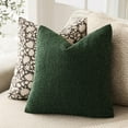 thumbnail image 2 of 2 Pack Abundant Green Decorative Throw Pillow Covers 18 x 18 Inch Soft Cozy Solid Textured Boucle Cushion Case, Modern Home Decor for Couch Bed Living Room, 2 of 7