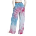 thumbnail image 6 of Endives Womens Sports Pants Tie Dye Printed Wide Leg Jogging Pants Elastic Drawstring High Waist Pants With Pockets, 6 of 7