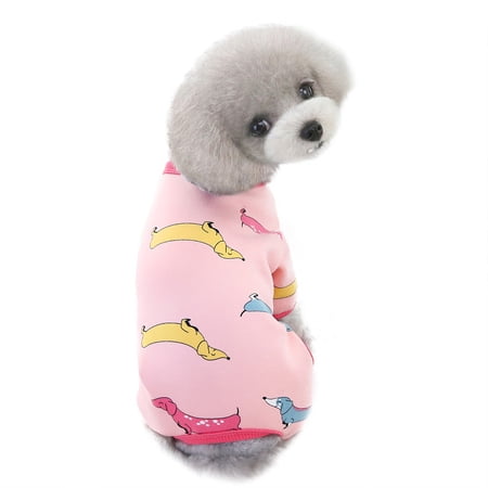 potrochi Dog Pajamas Soft Material Stretchable Dog Clothes Pjs Puppy Onesie Outfits Pet Jumpsuit Soft Lightweight for Small Medium Large Dog Pet Costume Cat Jammies