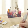 thumbnail image 7 of Fox Flowers Floral Pencil Pen Cosmetic Holder Cup Makeup Brush Holder Desk Accessories Holder Acrylic Organizer for Office School Home, 7 of 7