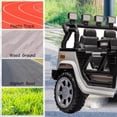 thumbnail image 4 of 2 Seater Ride on Car Truck,30 W x 2 Motor ,12V 7Ah Battery Powered Cars with Remote Control, Spring Suspension, LED Lights, Music,Simulation Alarm ,3-Speed Adjustment,2 Openable Door, 4 of 7