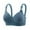 Blue, variant on Women's Front Closure Bra Wireless Full Cup Lingerie, Anti Sagging Fixed Cup Underwear, Wide Shoulder Strap Support Bralette, Printed Breathable Vest, Accessory Breast Collection Smoothing Top