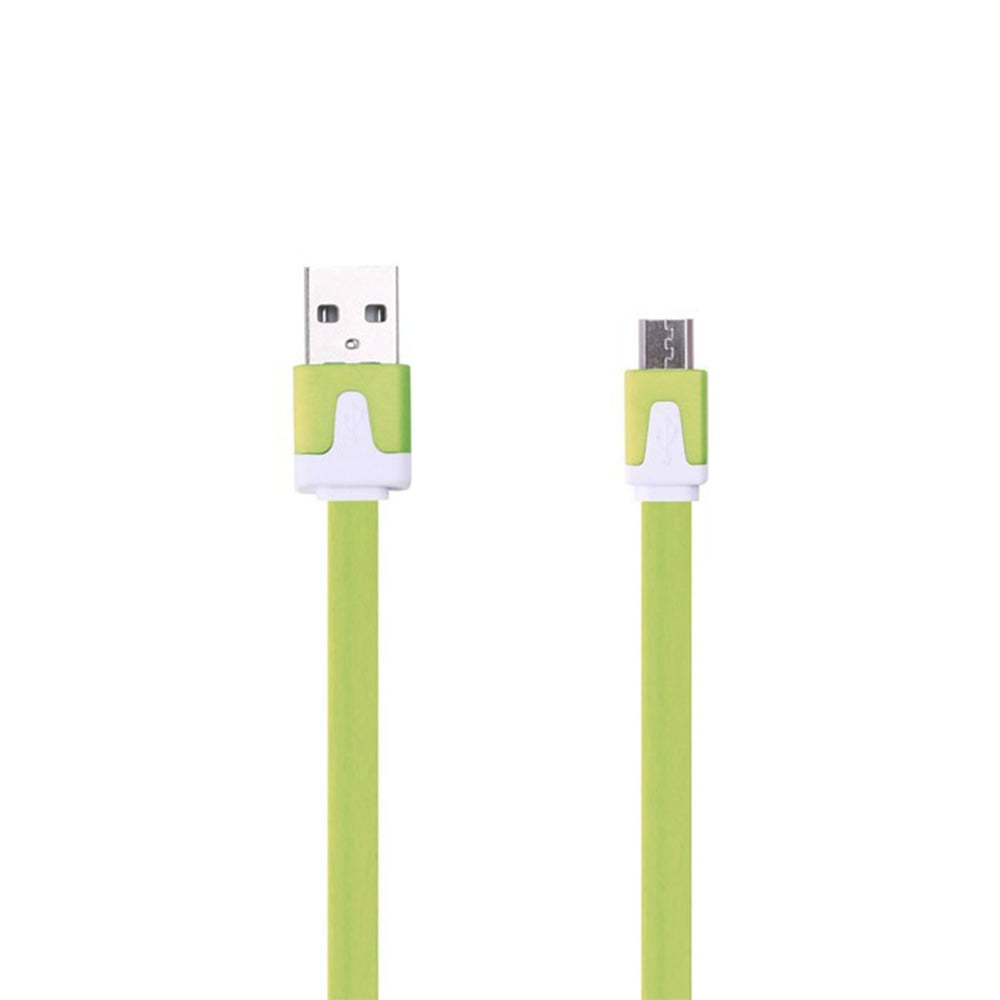 1-3M Flat Noodle Micro USB Charger Sync Data Cable for Android Phones 