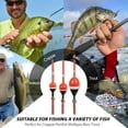 thumbnail image 6 of THKFISH Fishing Floats and Bobbers Balsa Wood Floats Spring Bobbers with Oval Slip Bobbers for Crappie Panfish Walleyes Fixed Bobber (1"X0.7"X6") (1.25"X0.75"X6") (2"X1.14"X5.86") 5pcs, 6 of 7