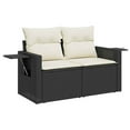 thumbnail image 3 of vidaXL Garden Sofa Set Black, Cream White, 3 of 10