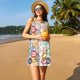 thumbnail image 3 of Fotbe Travel Stamp Vestido de Verano sin Mangas para Mujer – Vestido Midi Línea A, Estilo Camiseta Floral, Vestido Playero Casual y Fluido, 3 of 7