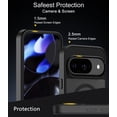 thumbnail image 3 of for Google Pixel 9 10 9 Pro 10 Pro Case Compatible with MagSafe, Translucent Matte Shockproof Phone Case Cover - Black, 3 of 7