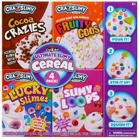 Cra-Z-Slimy Ultimate Slimy Cereal 4-Pack Set