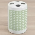 thumbnail image 1 of Abstract Ceramic Toothbrush Holder, Daisy Chamomile Petals Textured Striped Background Picnic Kitchen Spring Image, Decorative Versatile Countertop for Bathroom, 4.5" X 2.7", Mint Green, by Ambesonne, 1 of 4