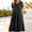 Black, variant on QUNYINEY Long Women's Dresses Floral Cotton Linen Embroidered Short Sleeve A Line Dress with Pockets Loose Fit Summer Casual Crew Neck Dresses