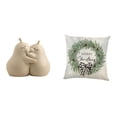 thumbnail image 1 of Juego De Soporte Para Libros De Cerámica Con Forma De Pera Y Funda De Almohada Navideña, Adorno De Estantería De Mano Fina, Funda De Cojín De Poliéster Para El Hogar, La Oficina, El Sofá, 1 of 8