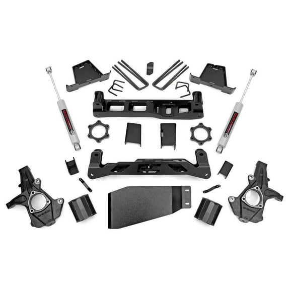 Rough Country 6" Lift Kit (fits) 2007-2013 Chevy Silverado GMC Sierra 1500 4WD | N3 Shocks | Knuckles | 23630