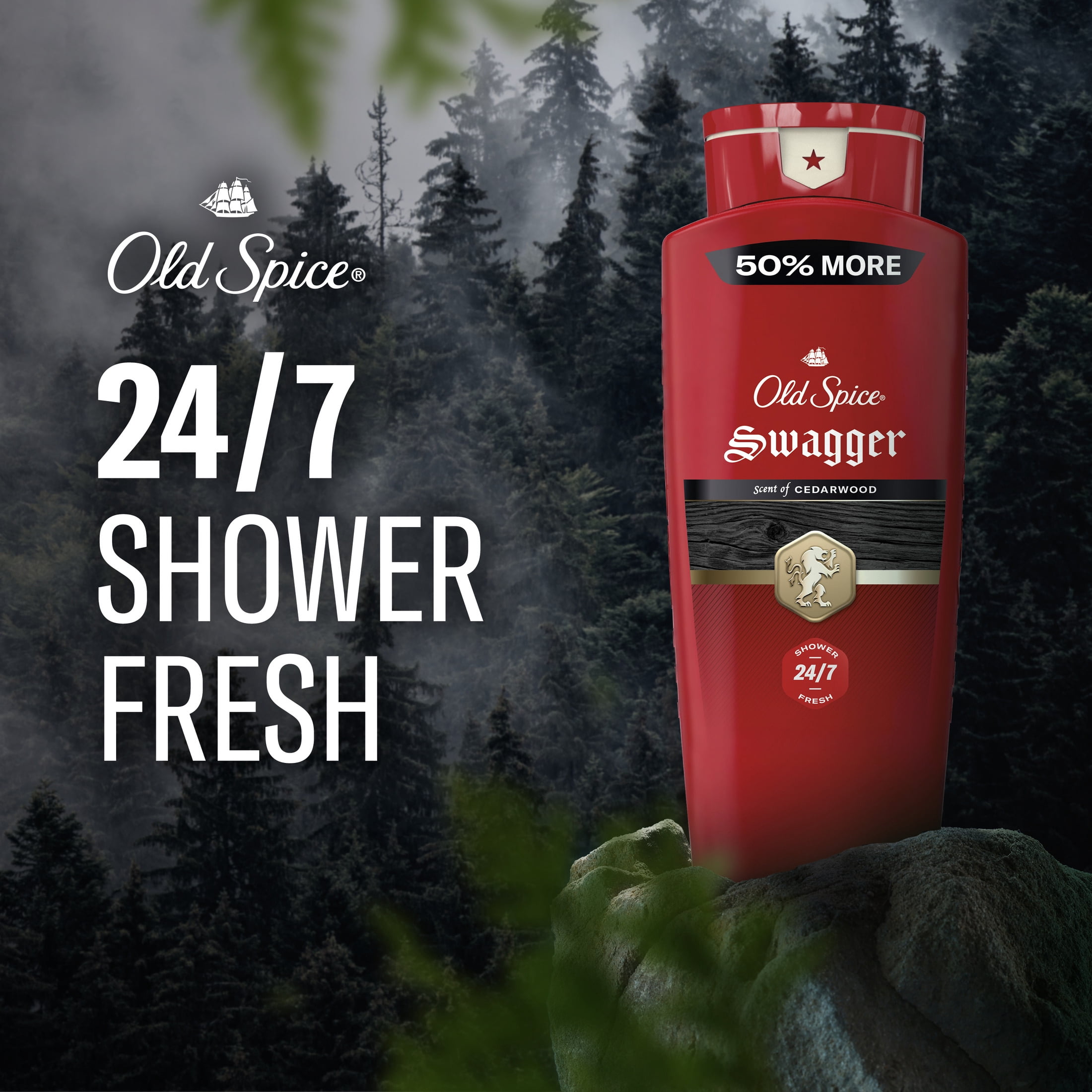(2 pack) Old Spice Red Collection Body Wash for Men, Swagger Scent, Twin Pack (2x24oz / 709ml)