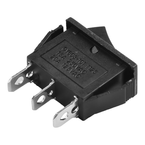 On-Off-On Rectangle Rocker Switch 3 Position Spdt Black For Car Dash Boat 12V